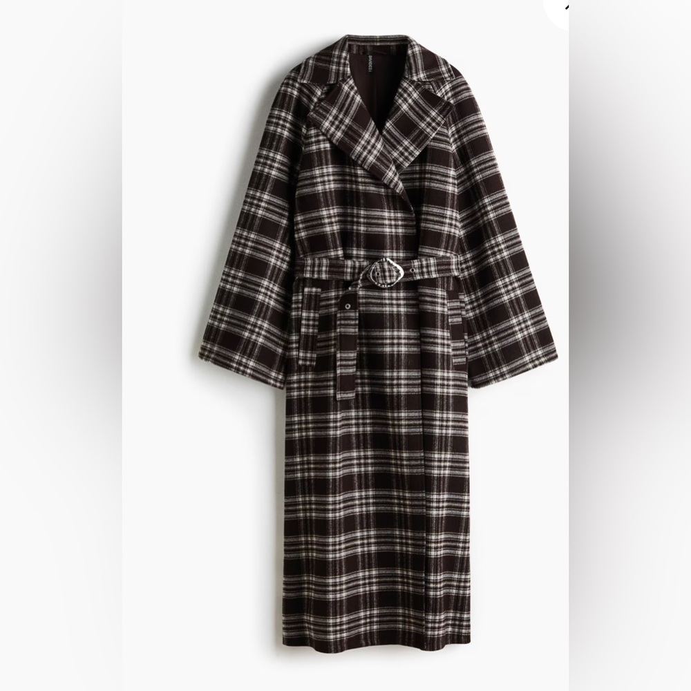 NWT H&M Belted Maxi Coat - Picture 3 of 9